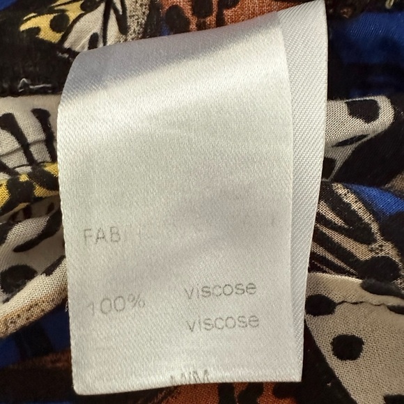 d'mora Blue All Over  Print Sleevless Blouse Womens M NWOT - Picture 6 of 8